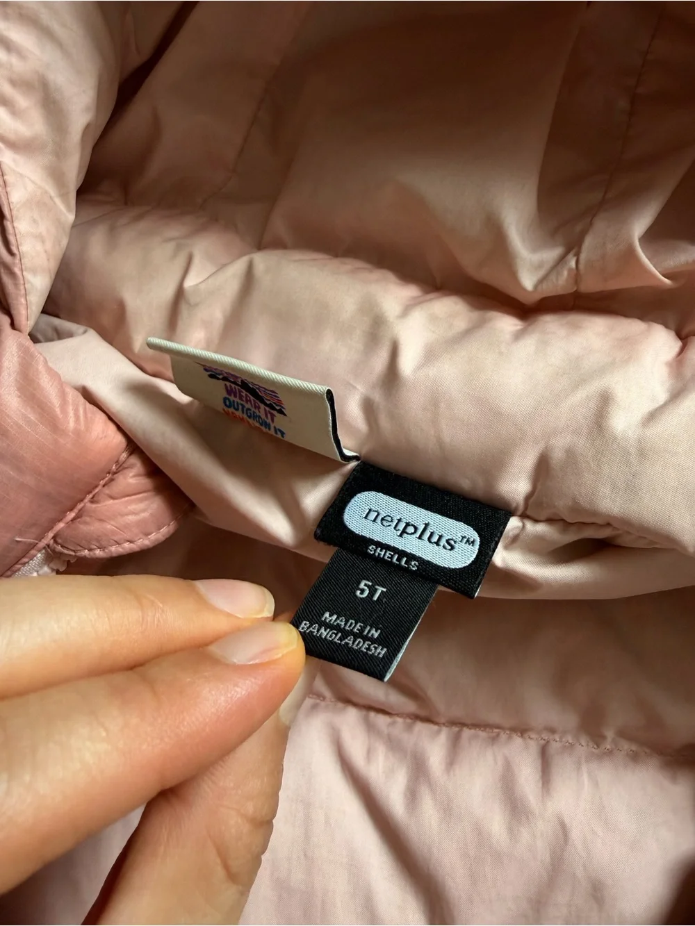 Patagonia Kids Hooded Puffer Jacket in Light Pink